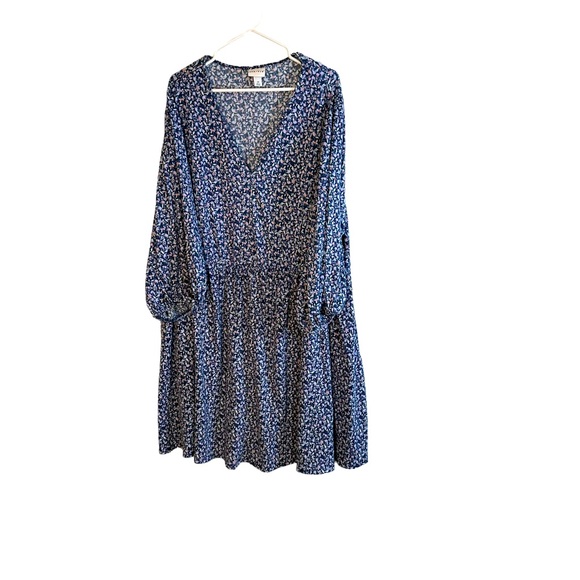 Ava Viv Floral Blue Dress 3XL - Picture 4 of 8